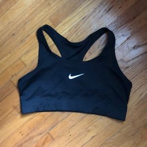black nike racer back sports bra